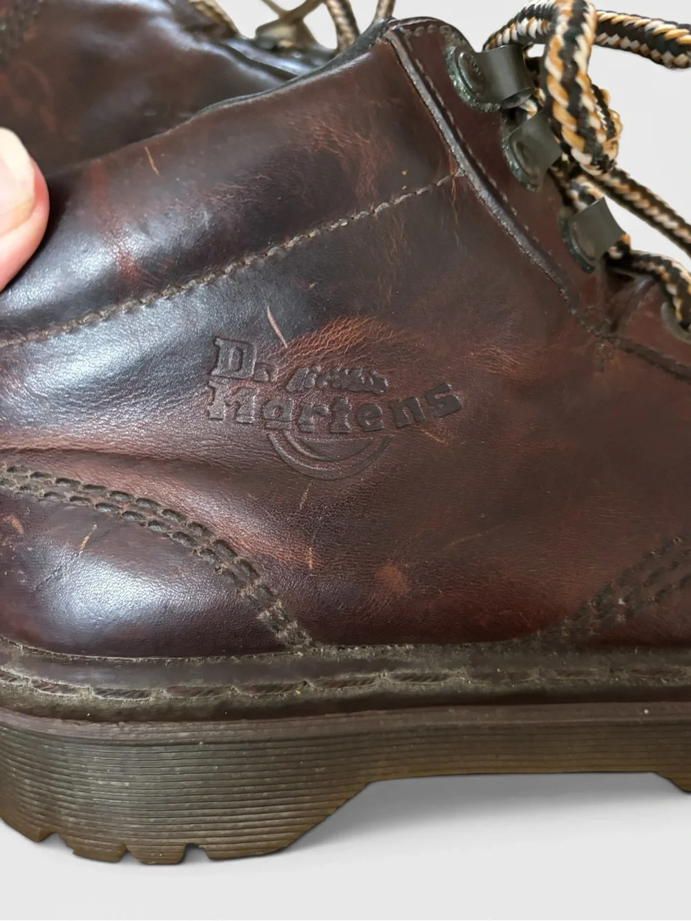 Vtg 90’s Doc Martens 8287 Brown Leather Hiker Monkey Boot Lug Sole Mens Size 7
